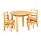 Hardwood Table with 24in Legs and Two 14in Chairs, Kids Furniture